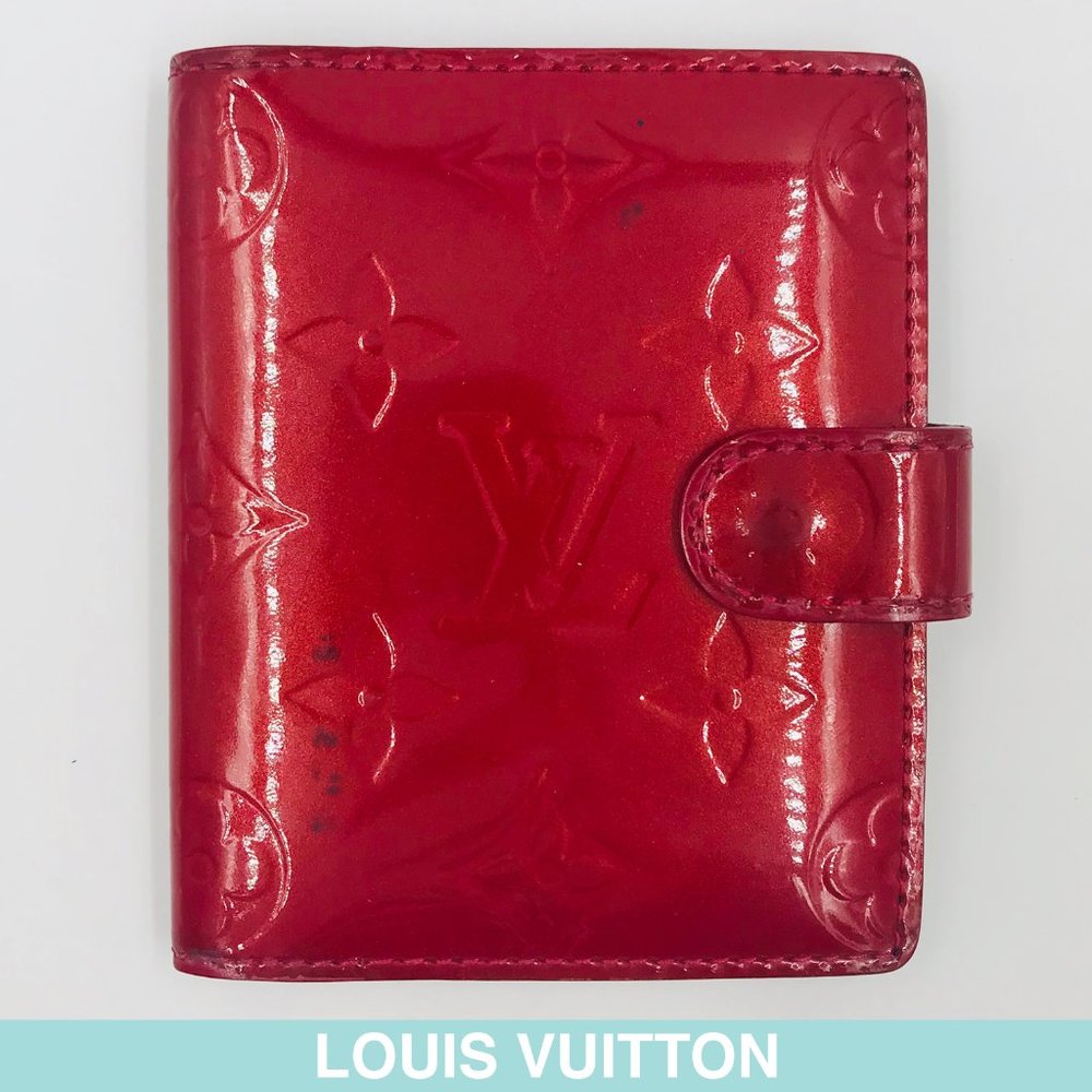 SOLD Louis Vuitton Vernis red leather wallet - Picture 1 of 8